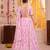 Baby Pink Tabby Silk Navratri Lehenga Choli Dupatta Set