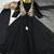 black color plain work faux georgette gown set