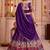 Purple Tussar Silk Navratri Lehenga Choli Dupatta Set