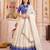 Off White Vichitra Silk Navratri Special Premium Designer Lehenga Choli Dupatta Set