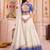 Off White Vichitra Silk Navratri Special Premium Designer Lehenga Choli Dupatta Set