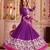 Purple Rayon Navratri Lehenga Choli Dupatta Set