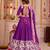 Purple Rayon Navratri Lehenga Choli Dupatta Set