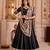 Black Chanderi Navratri Lehenga Choli Dupatta Set