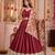 Maroon Pure Chanderi Navratri Special Premium Designer Lehenga Choli Dupatta Set