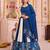 Multicolor Rayon Navratri Lehenga Choli Dupatta Set