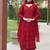maroon color embroidery work gerogette salwar suit