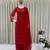 maroon color embroidery work gerogette salwar suit