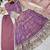 Mauve fendy silk with sequence embroidery work kids gown bottom and dupatta set