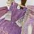 Mauve fendy silk with sequence embroidery work kids gown bottom and dupatta set