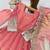 Orange fendy silk with sequence embroidery work kids gown bottom and dupatta set