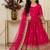 Orange fendy silk with sequence embroidery work kids gown bottom and dupatta set