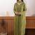 Mehendi color embroidery work gerogette salwar suit