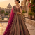 maroon color Dori Embroidery Patch work Sequins and Thread work Velvet Lehenga Choli set