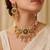 Multicolor gold plated temple necklace set for women – traditional jewellery