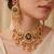 Multicolor gold plated temple necklace set for women – traditional jewellery
