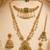 Multicolor gold plated temple jewellery set for women – designer ethnic jewellery