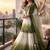 Olive And White Color Embroidery And Thread Work Georgette Salwar Suit