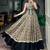 women festive real mirror work border chanderi garba lehenga choli set - free size