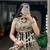 women festive real mirror work border chanderi garba lehenga choli set - free size