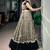 women festive real mirror work border chanderi garba lehenga choli set - free size