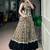 women festive real mirror work border chanderi garba lehenga choli set - free size