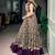women festive real mirror work border chanderi garba lehenga choli set - free size