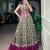women festive real mirror work border chanderi garba lehenga choli set - free size
