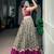women festive real mirror work border chanderi garba lehenga choli set - free size