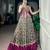 women festive real mirror work border chanderi garba lehenga choli set - free size