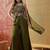 Olive georgette embroidered palazzo set
