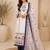 White cotton poly printed kurta set