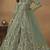 Green net embroidered anarkali set