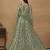 Green net embroidered anarkali set