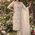Cream organza hand embroidery kurta set
