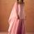Pink viscose embroidered palazzo set