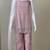 Pink viscose embroidered palazzo set