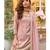 Pink silk blend embroidered sharara set