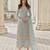 Green net embroidered farshi salwar set