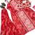 Red silk embroidered palazzo set