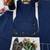 Navy-blue crepe embroidered farshi salwar set