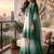 Teal And White Color Embroidery And Thread Work Georgette Salwar Suit