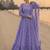 Lavender georgette embroidered flared gown set