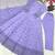 Lavender georgette embroidered flared gown set