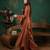 Brown crepe embroidered palazzo set