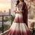 Wine And White Color Embroidery And Thread Work Georgette Salwar Suit