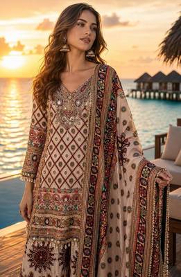 White crepe digital print palazzo set 2