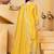 Yellow silk embroidered sharara set