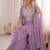 Lavender silk blend embroidered sharara set