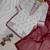 white color beautiful embroidery thread work silk blend kurti palazzo set